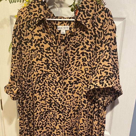 Animal print Ava & Viv 4x dress - Picture 1 of 4